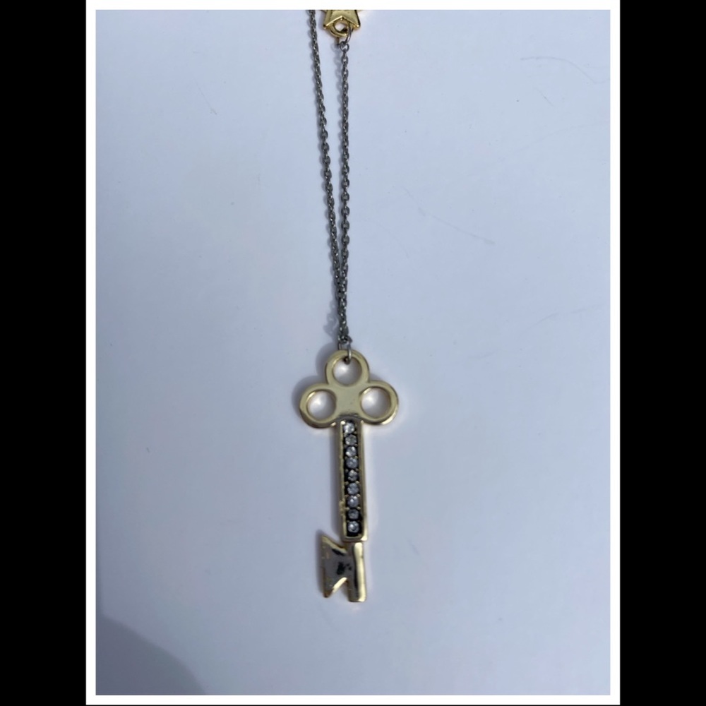 Fossil Key & Star Necklace